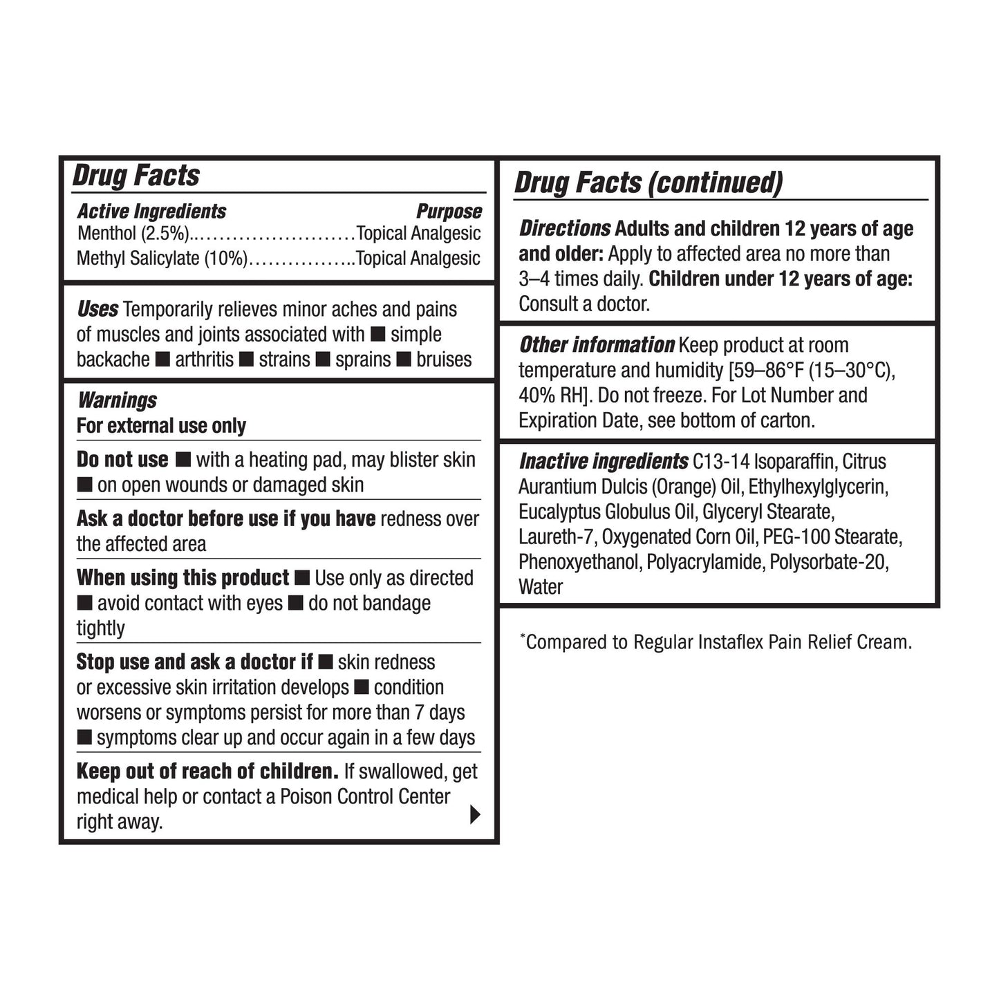 Healthy Directions Instaflex Extra Strength Pain Relief Cream, with 2X the Pain-Fighting Ingredients, Rubs Out Your Toughest Muscle & Joint Pain (2 oz)