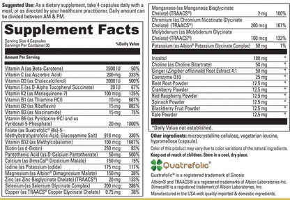 Vibrant Beginning Folate Prenatal Vitamins for Women, Non-GMO Whole Food Daily Pregnancy