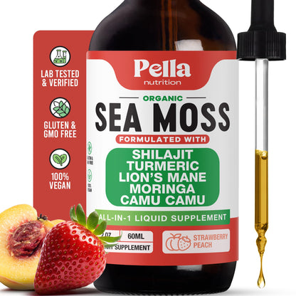 Sea Moss & Himalayan Shilajit Supplement - Enhanced with Turmeric, Lion's Mane