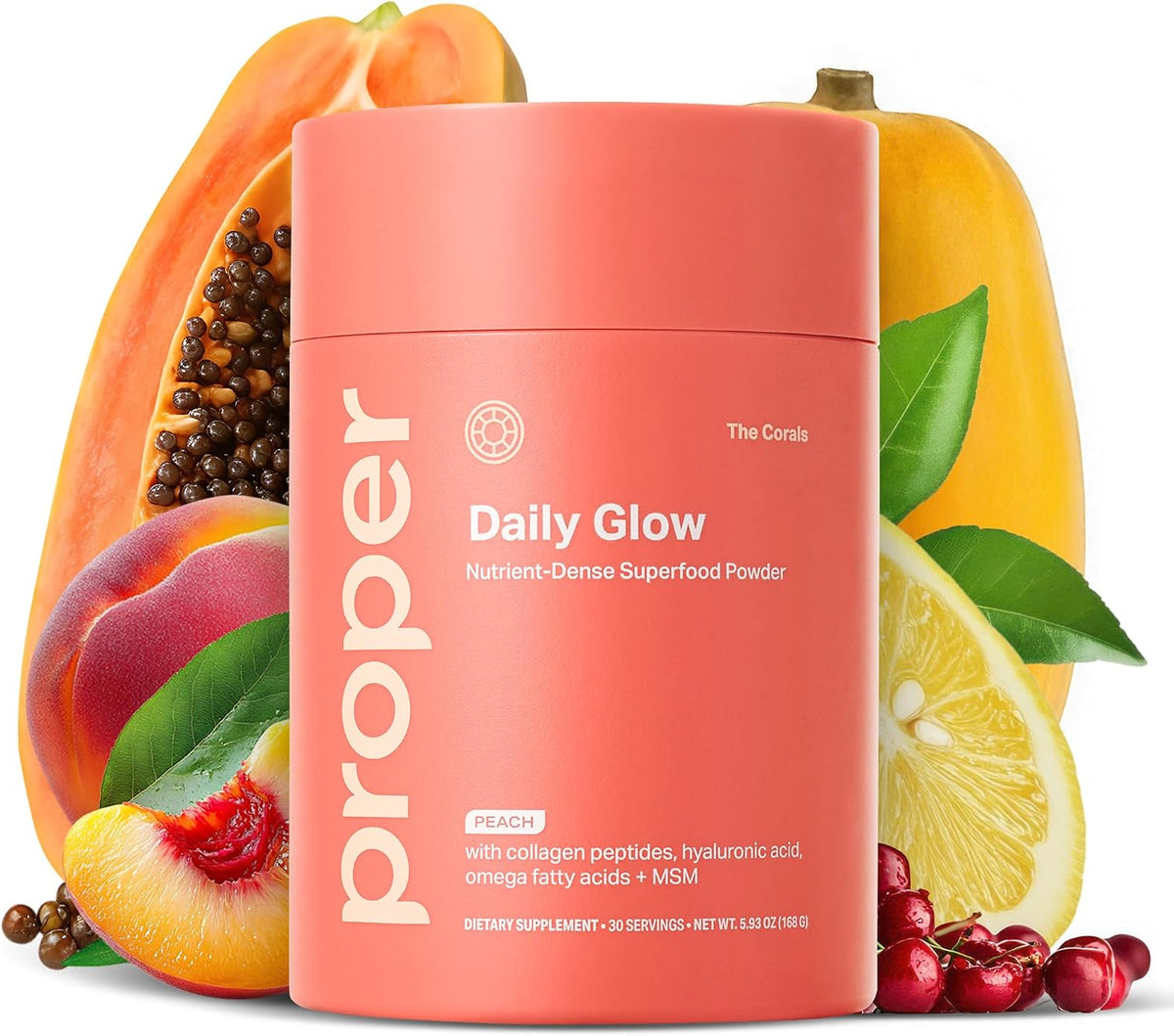 Proper The Corals Beauty Glow - Collagen Peptides Powder with Vitamin C MSM