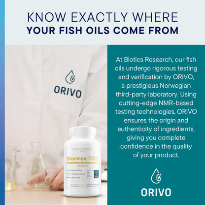 Biotics Research Biomega-1000™ Omega 3 Fish Oil With EPA 529mg / DHA 353mg– Omega-3 Fatty Acids 1000 mg- Highly Concentrated Fish Oil 90 Days Servings–Supports Immune, Brain & Heart Health–90 Softgels