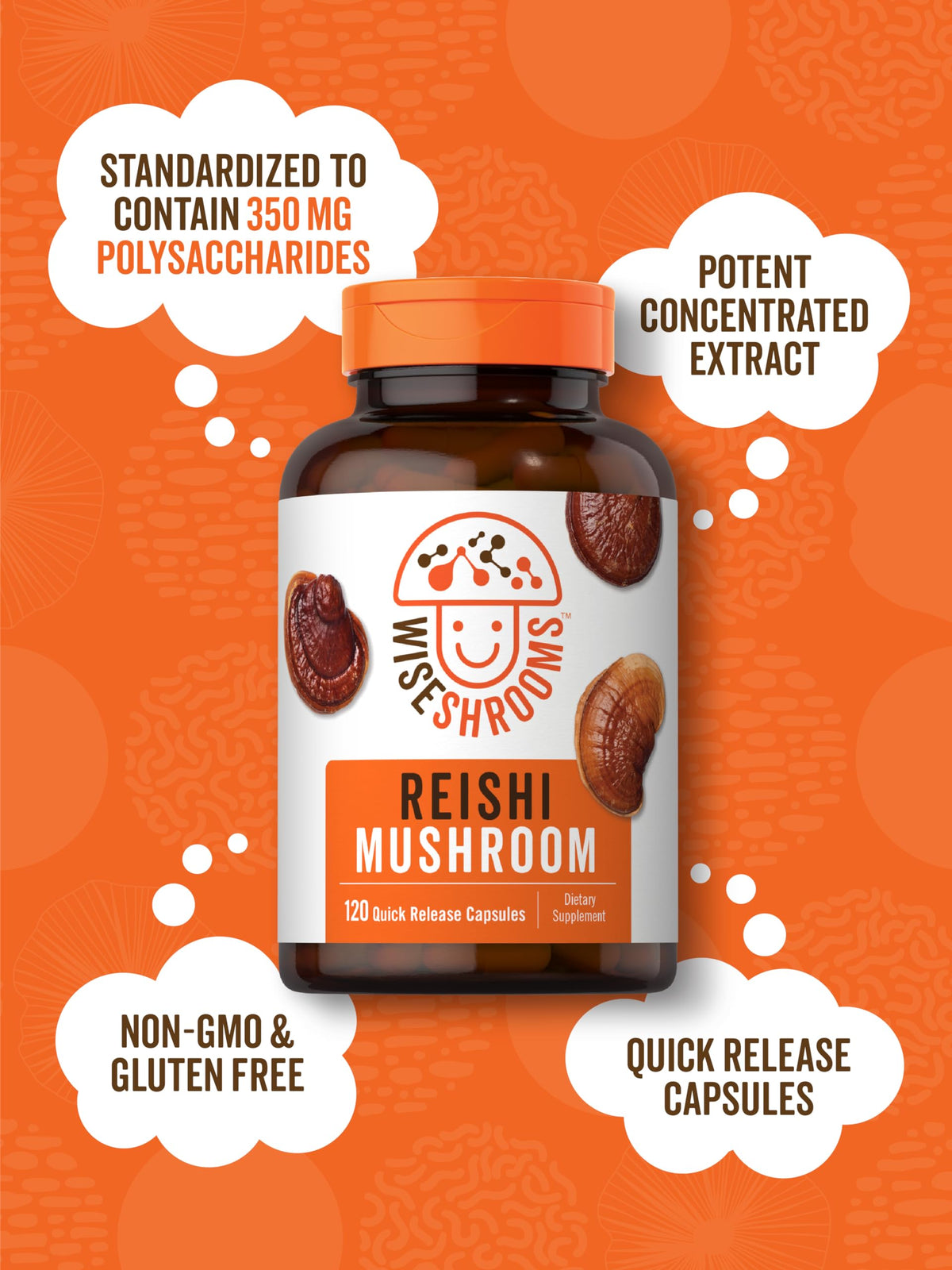 Carlyle Reishi Mushroom Capsules 5000 mg |120 Count | Non-GMO and Gluten Free Extract
