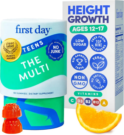 Teen Boy & Girl Multivitamin Gummy - Growth & Bone Support, 60ct, Vegan