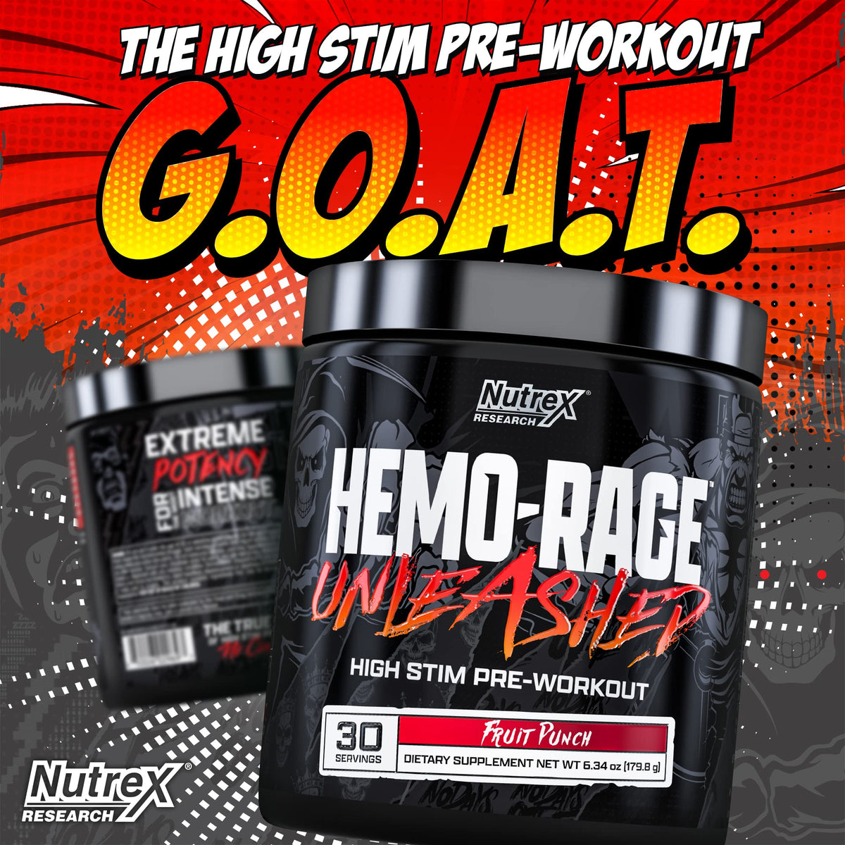 Nutrex Research Hemo-Rage Extreme High Stim Pre Workout Powder | Insane Lasting Energy