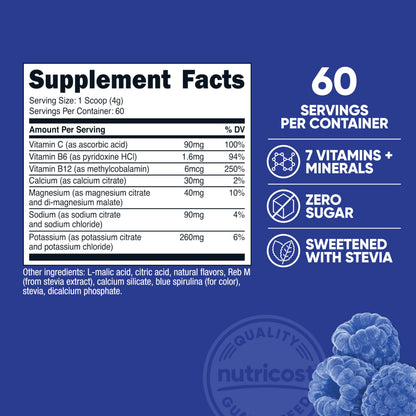 Nutricost Electrolyte Complex Powder (120 Servings, Fruit Punch) | Hydration Supplement Drink Mix with Vitamins and Minerals