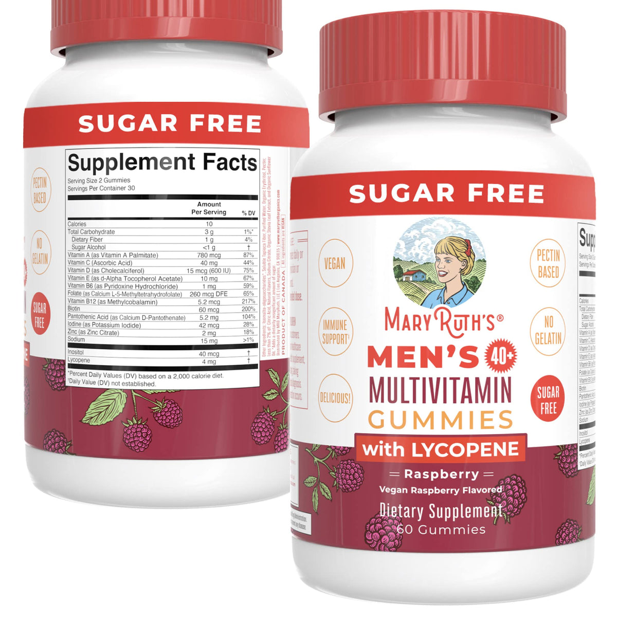 MaryRuth Organics Multivitamin for Men 40+ | Sugar Free | Vegan Mens Vitamins 