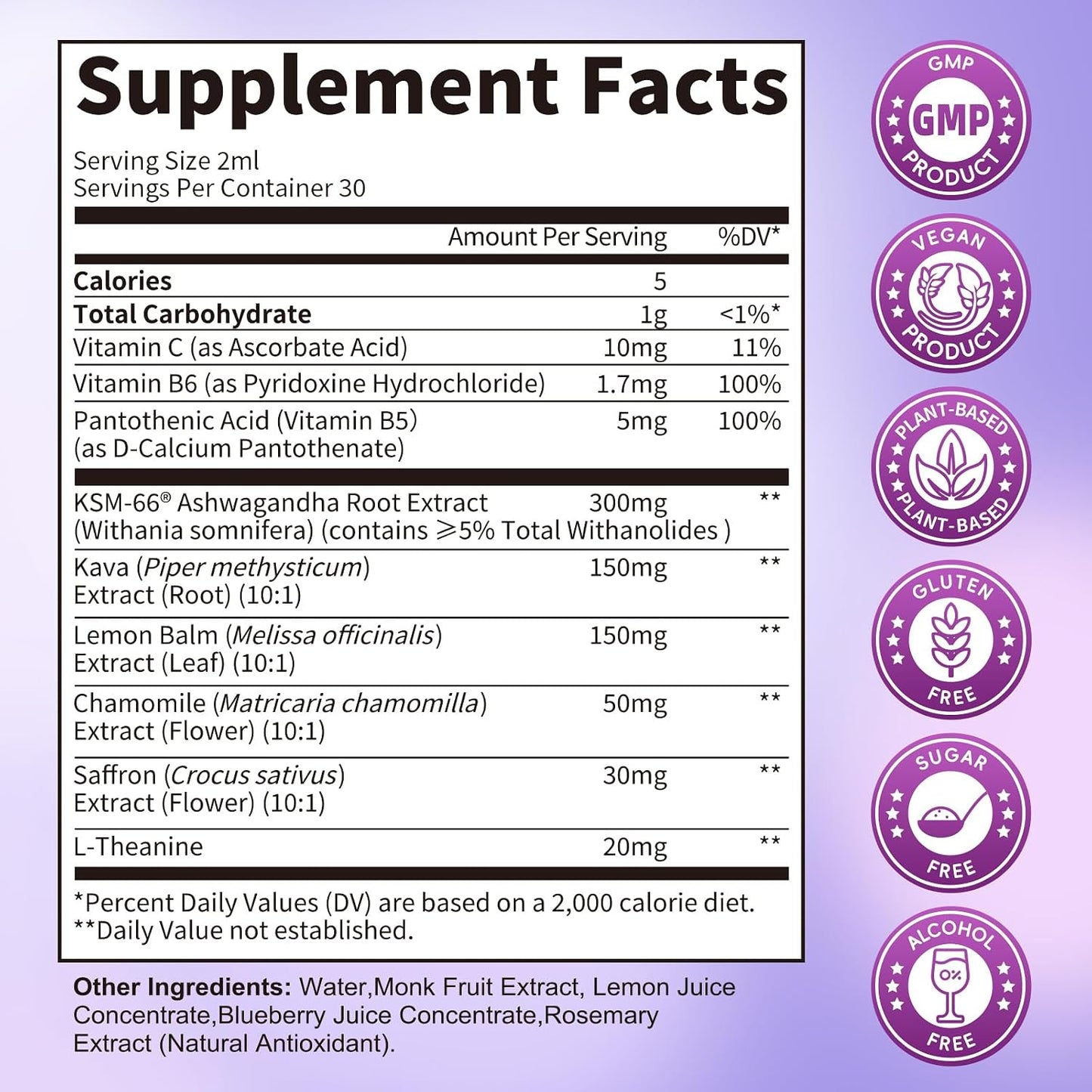 Cortisol Supplements for Women, Mood, Calm, Stress Balance, Hormone Harmony | 9 IN 1 Cortisol Reducer Liquid Drops with KSM-66® Ashwagandha, Kava, Lemon Balm, GMP Certified, 2 FL.OZ, Blueberry Flavor
