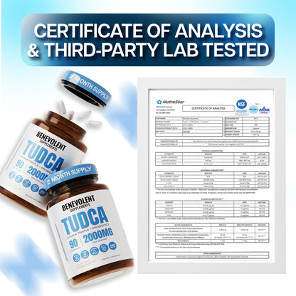 2000mg Advanced TUDCA Supplement - Max Absorption TUDCA Bile Salts with 4:1 Milk Thistle and Probiotics - Supports Liver Detox & Cleanse, Gallbladder, Gut & Kidney Health - 90 Vegan Capsules