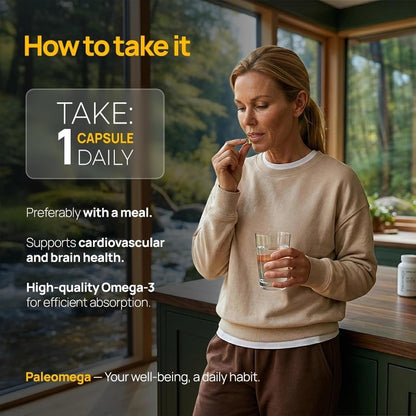 Paleolife - Premium Paleomega Fish Oil. Fresh Natural Fish Oil from Danish Trout - 1500 mg. 60 Soft Capsules (1-Pack)