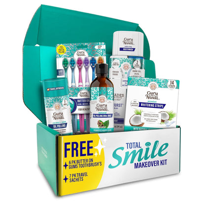 GuruNanda Total Smile Makeover Oral Care Kit, Teeth Whitening Kit(Regular)