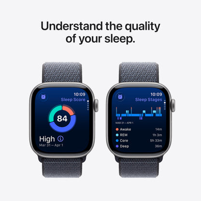 Apple Watch Series 11 [GPS 42mm] Smartwatch with Rose Gold Aluminum Case with Light Blush Sport Band - S/M. Sleep Score, Fitness Tracker, Health Monitoring, Always-On Display, Water Resistant