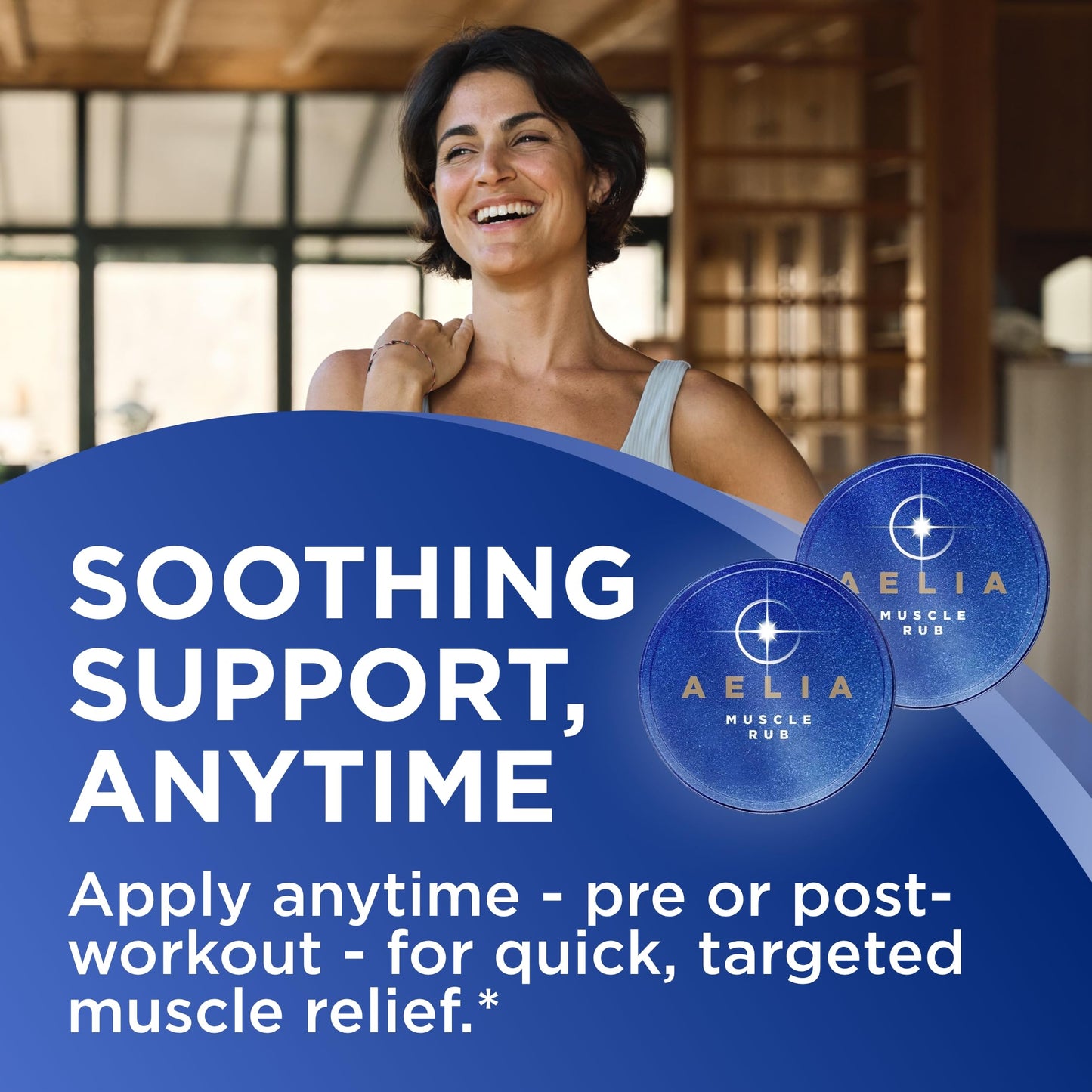 AELIA Muscle Rub - Coconut Oil, Vitamin E, Arnica, Ginger Root, Turmeric & Lavender – 1 oz