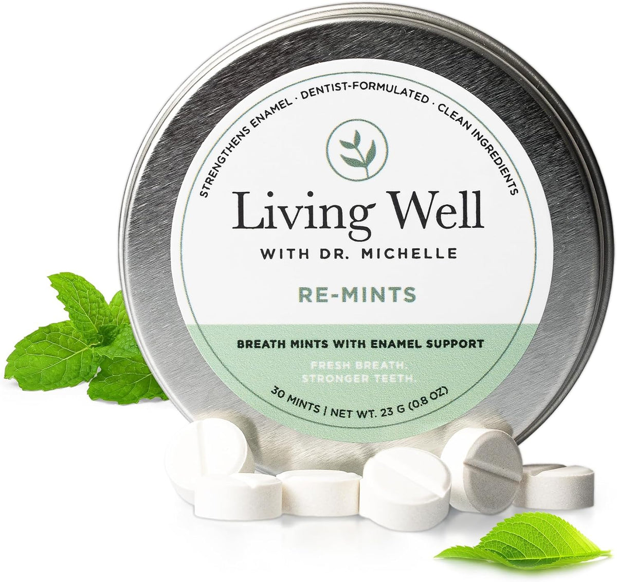 Living Well Dr. Michelle RE-Mints Remineralizing Breath Lozenge, 30 Count