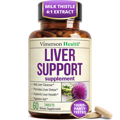 Liver Support – Liver Cleanse Detox & Repair Milk Thistle Supplement – 60ct