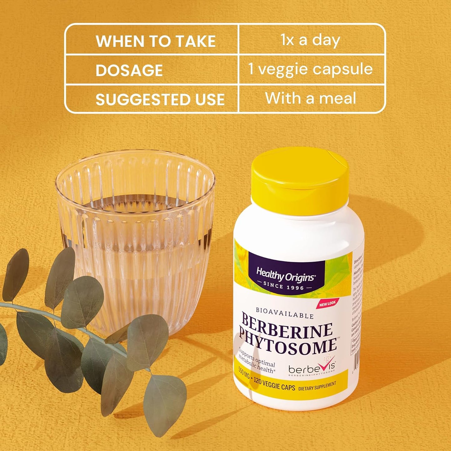 Healthy Origins Berberine Phytosome 550 mg, 120 Veggie Caps