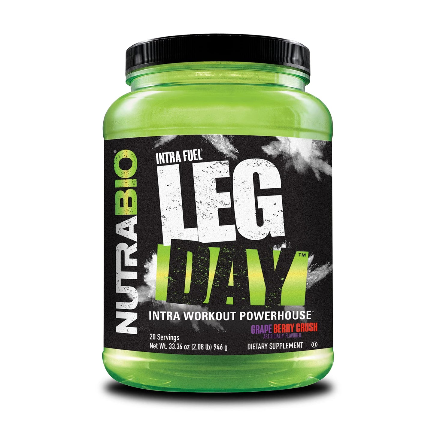 NutraBio Leg Day Intra Workout Powder – Advanced Carb Supplement with Cluster Dextrin & Electrolytes – Carb Powder with EAAs/BCAAs – Cyclic Dextrin for Performance – Cherry Lime, 20 Servings