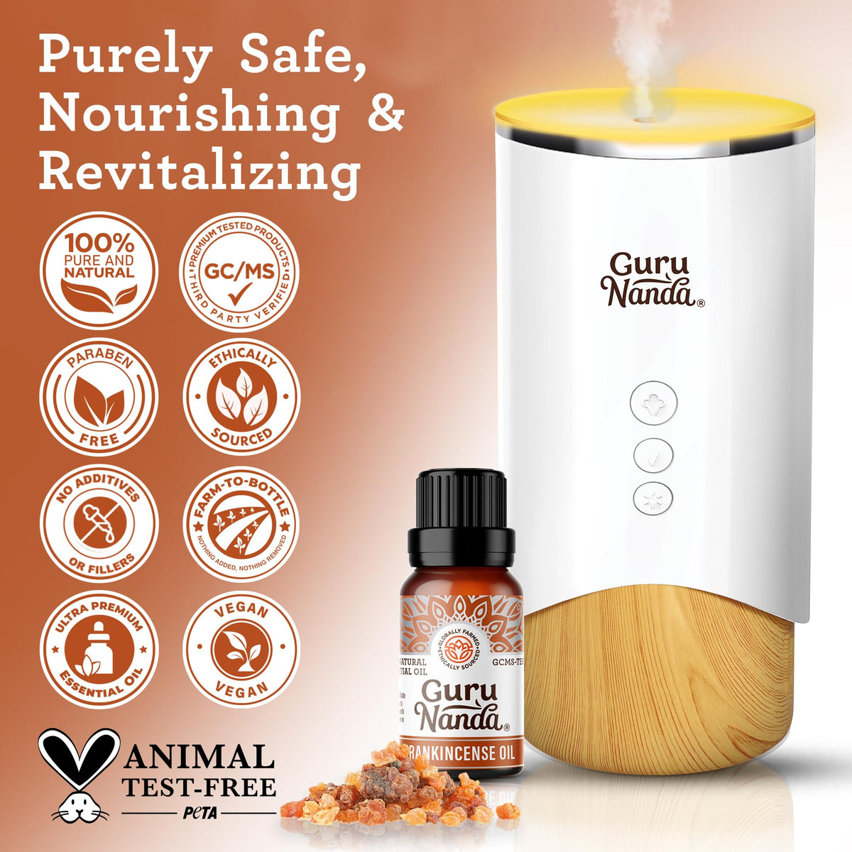 GuruNanda Frankincense Essential Oil, Pure & Natural, 2x15 mL