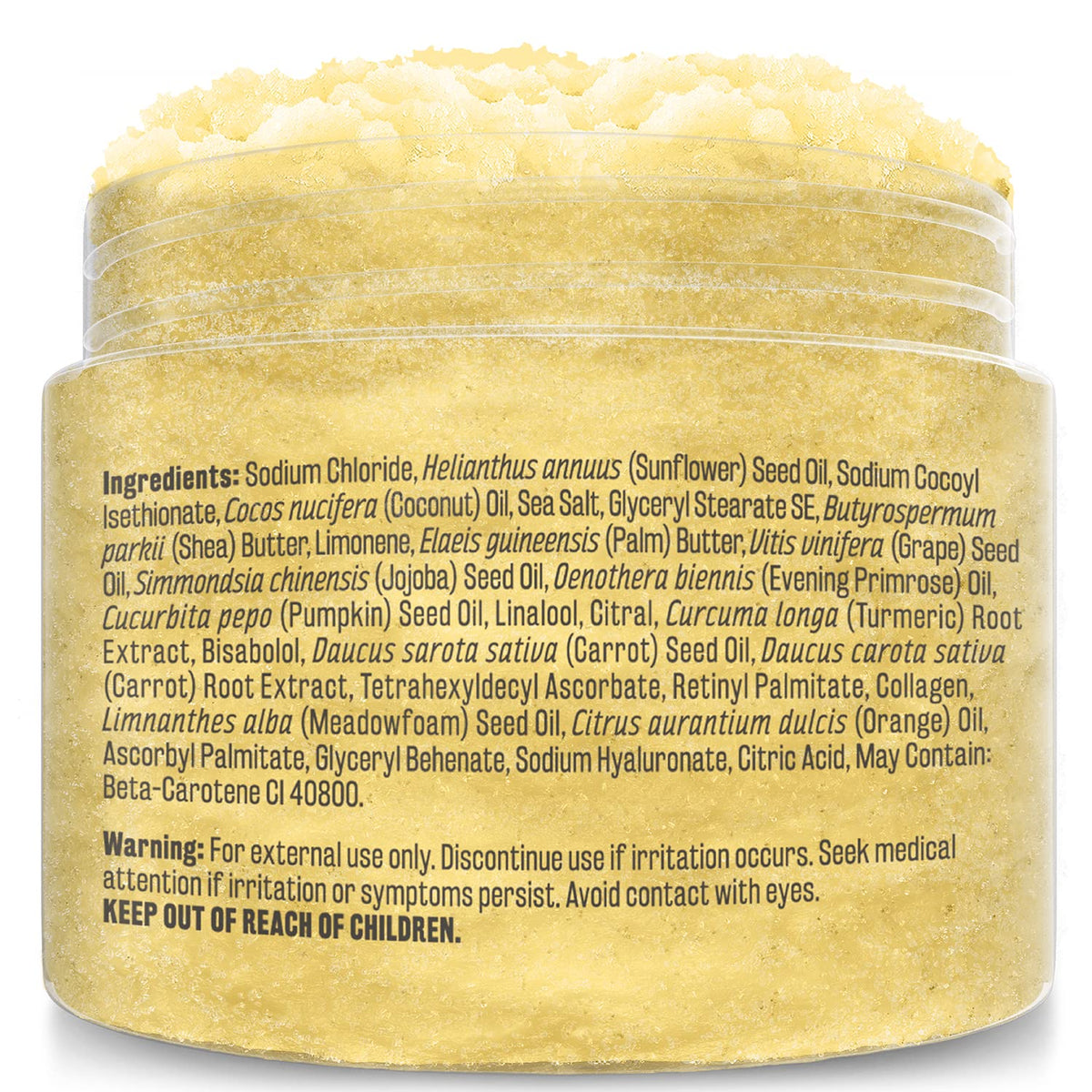 Himalayan Salt Scrub Face Foot & Body Exfoliator Infused with Collagen and Stem Cell Natural Exfoliating Salt Body Scrub for Toning Cellulite Skin Care by M3 Naturals