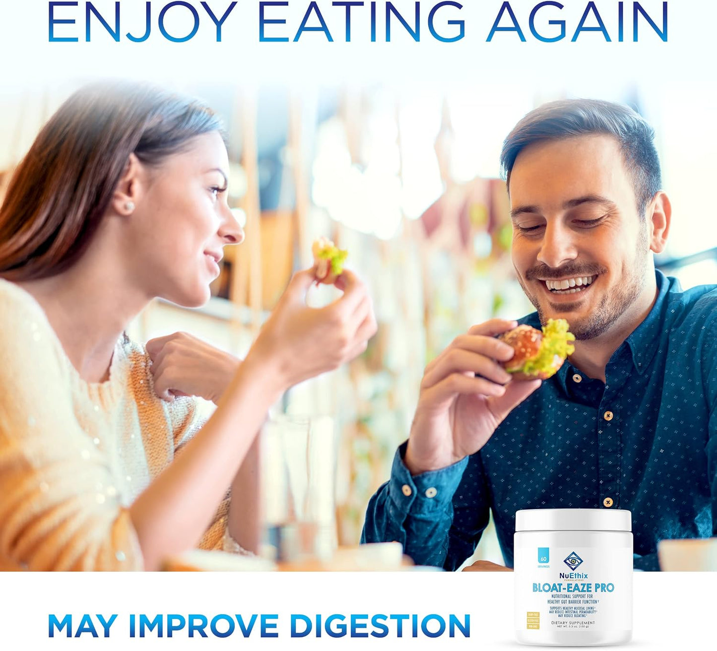 NuEthix Formulations Detoxification and Gut Support Supplement Bundle of Opti-Pure, 30 Servings and Bloat-Eaze, 60 Servings