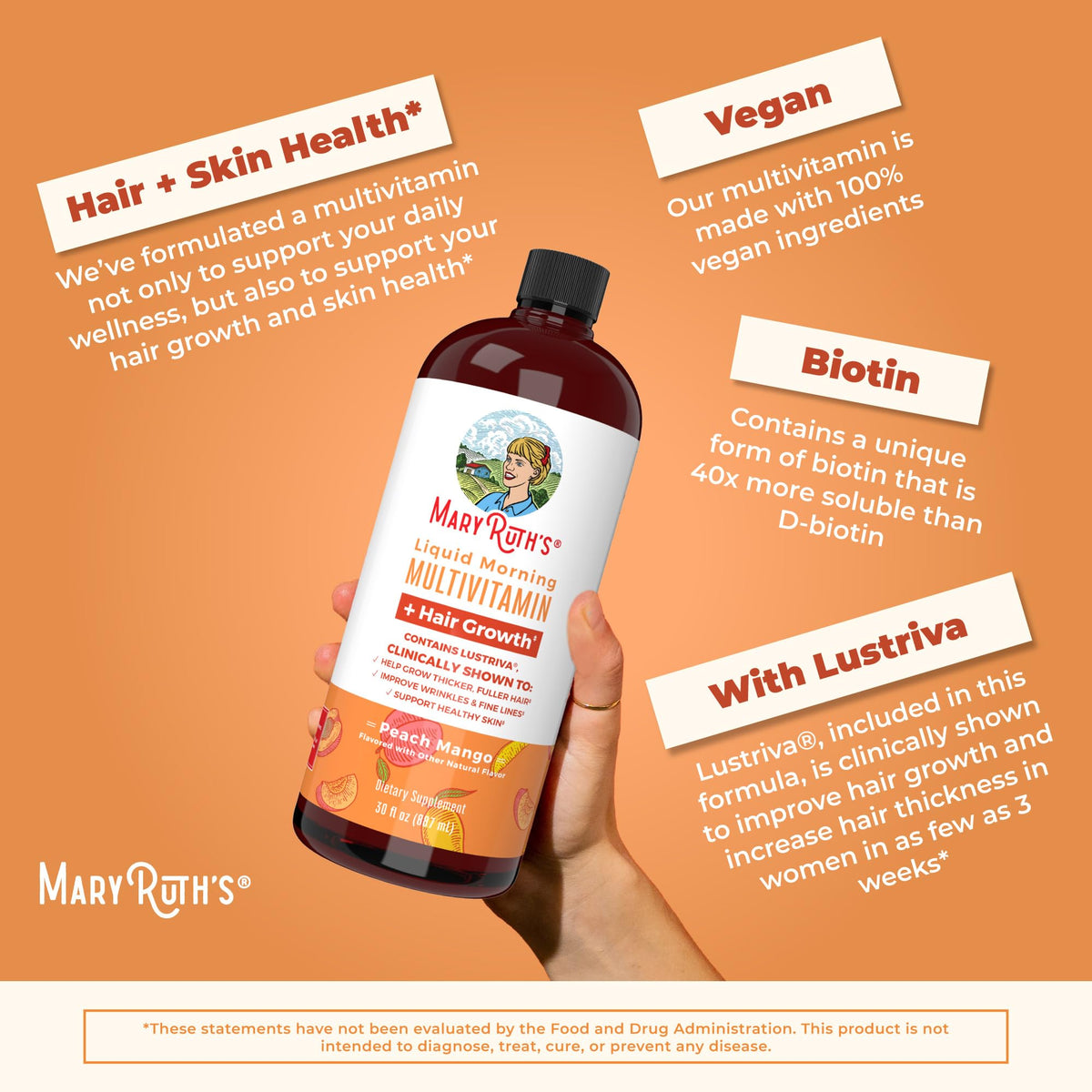 MaryRuth's Multivitamin Multimineral Supplement for Women + Hair Growth Vitamins