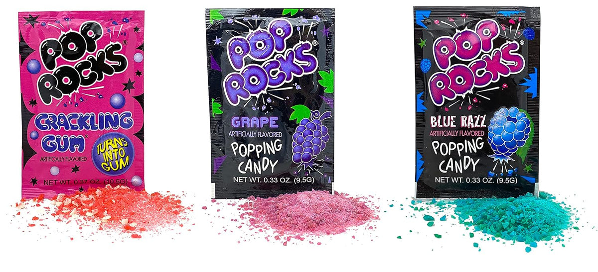 Pop Rocks Candy Variety Pack Popping Candy - Pop Rocks Bulk Candy, Nine Different Flavors Bulk Popping Candy (36 Count)