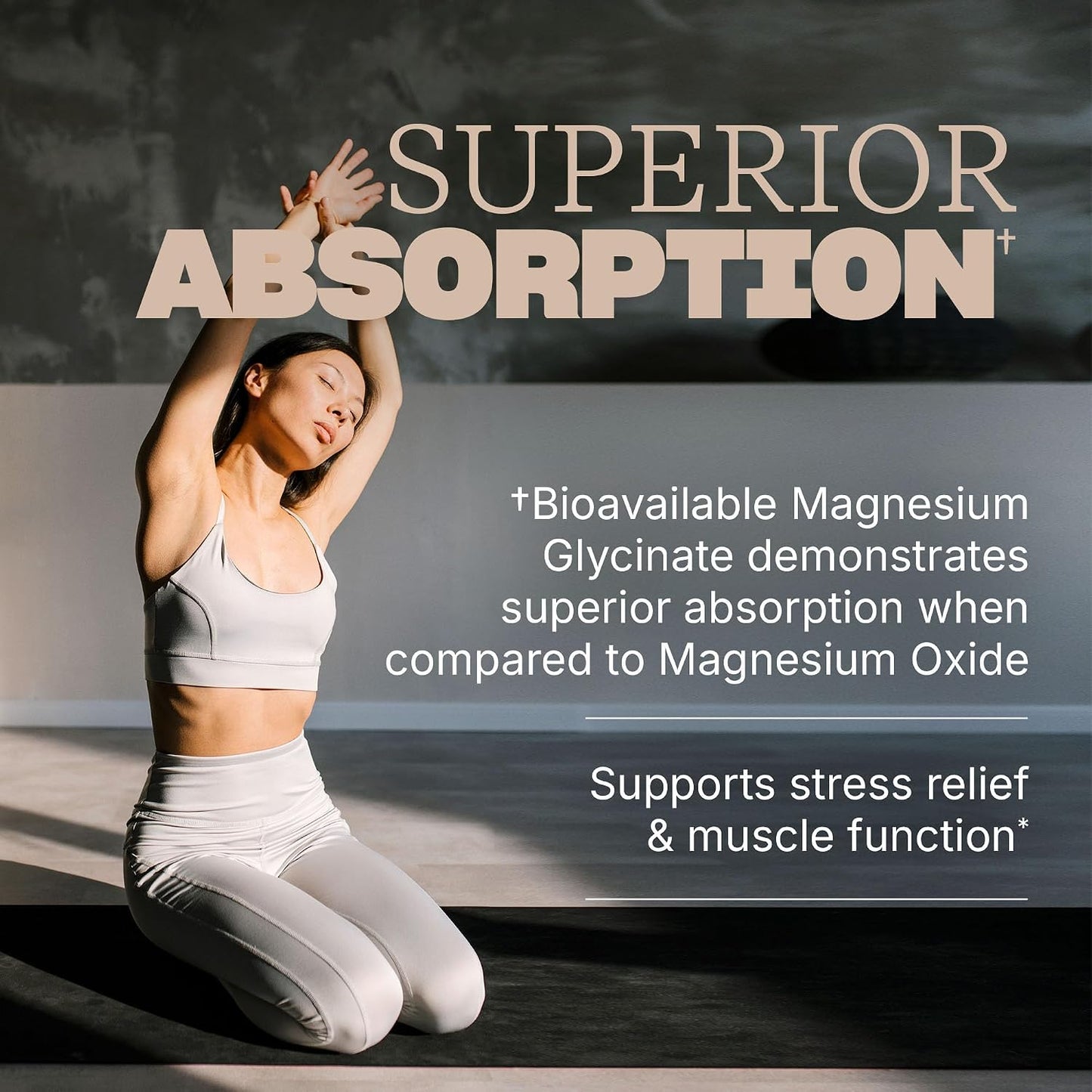 Swisse Magnesium Glycinate 270mg Per Serving, High Absorption Magnesium Glycinate Supplement, Supports Stress Relief, Muscle Relaxation & Bone Health, Gentle on Stomach, 60 Tablets