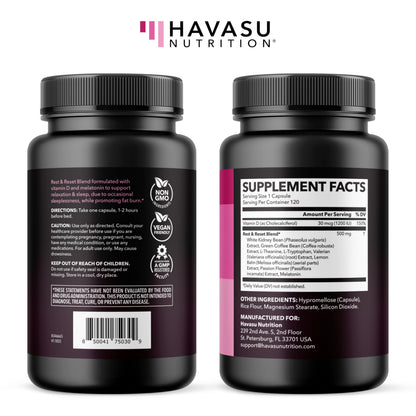 Night Time Fat Burner for Women, Belly Fat & Weight Loss Support, 60 Count | Appetite Suppressant and Overnight Metabolism Booster with Melatonin for Women, Vegan, Gluten Free, 60 Servings