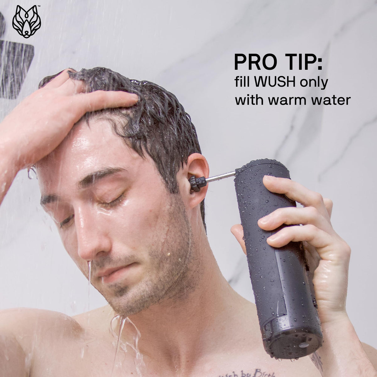Wush Pro by Black Wolf - The Original Deluxe Water Powered Ear Cleaner with 6 Reusable