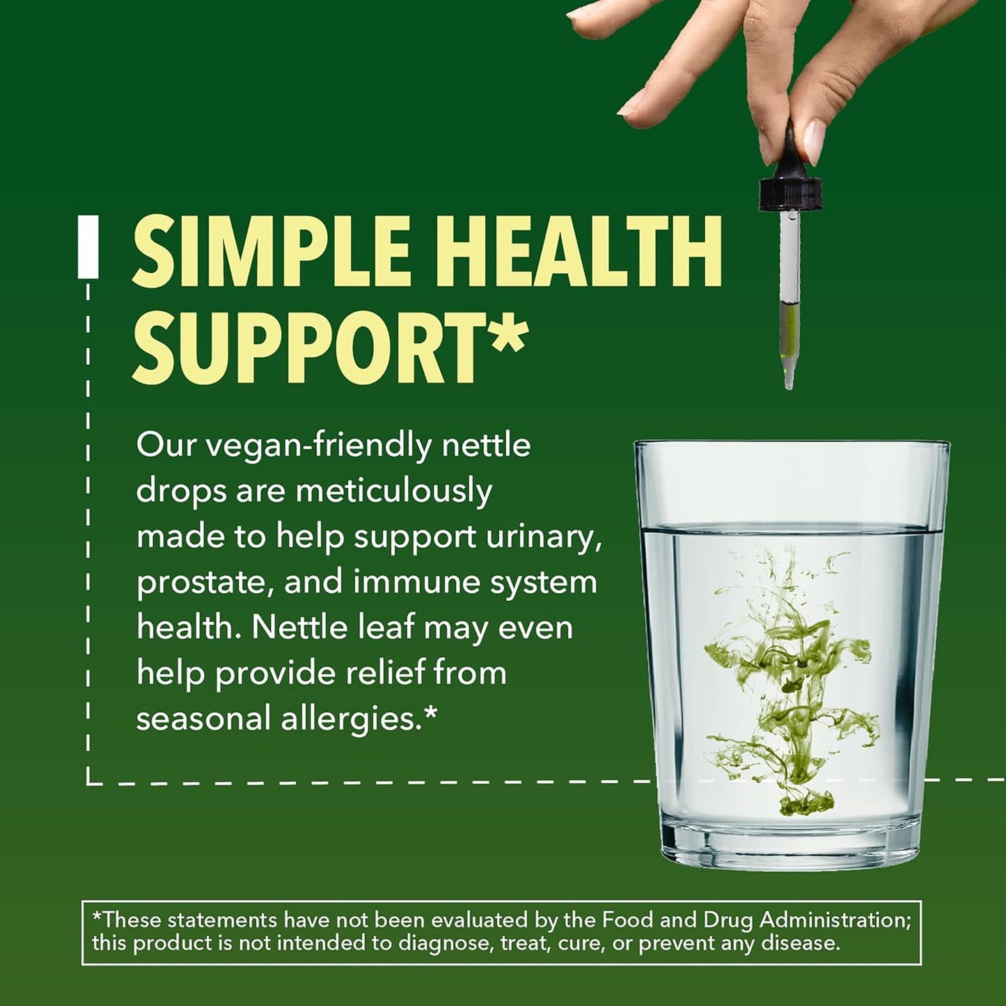 Organic Stinging Nettle Leaf Extract, Urinary Support, Unflavored, 1 Fl Oz | Stinging Nettle Tincture for Men and Women, USDA Certified, Vegan, Gluten Free, Non-GMO Herbal Tincture, 60 Servings