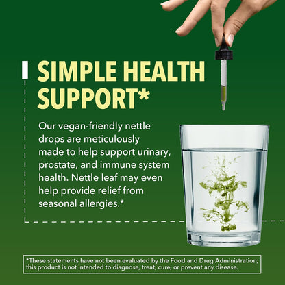 Organic Stinging Nettle Leaf Extract, Urinary Support, Unflavored, 1 Fl Oz | Stinging Nettle Tincture for Men and Women, USDA Certified, Vegan, Gluten Free, Non-GMO Herbal Tincture, 60 Servings