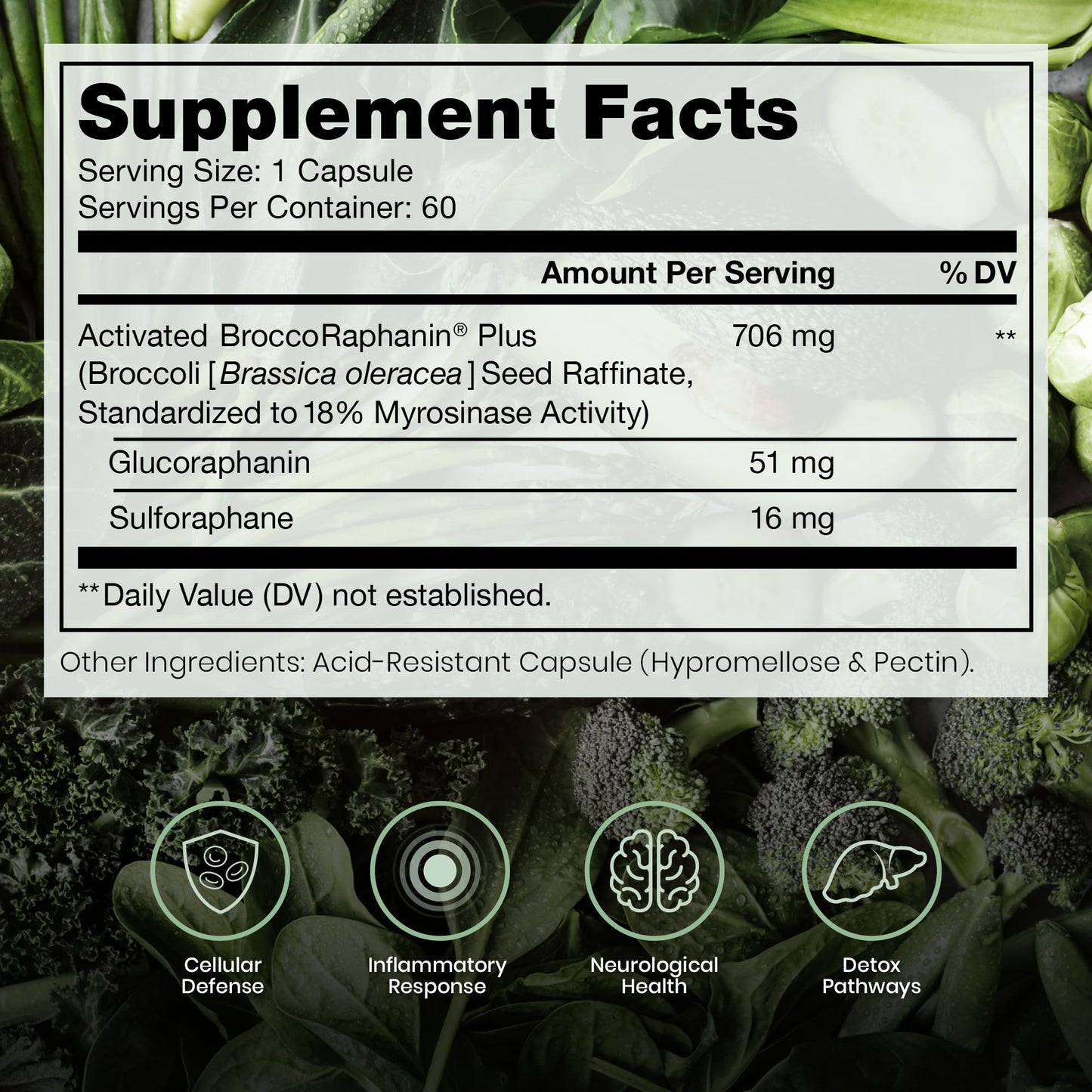 Pure Therapro Rx Extra Strength Sulforaphane Supplement from Broccoli Seed Extract | Made in USA | ONE Capsule Per Serving (Other Brands are 2 Caps!) | 3rd Party Tested | OncoProtect ES