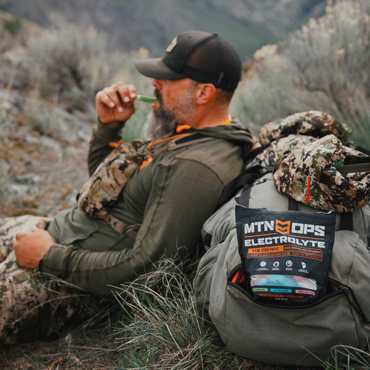 MTN OPS Hydrate Sugar Free Electrolyte Packets, Mango Peach