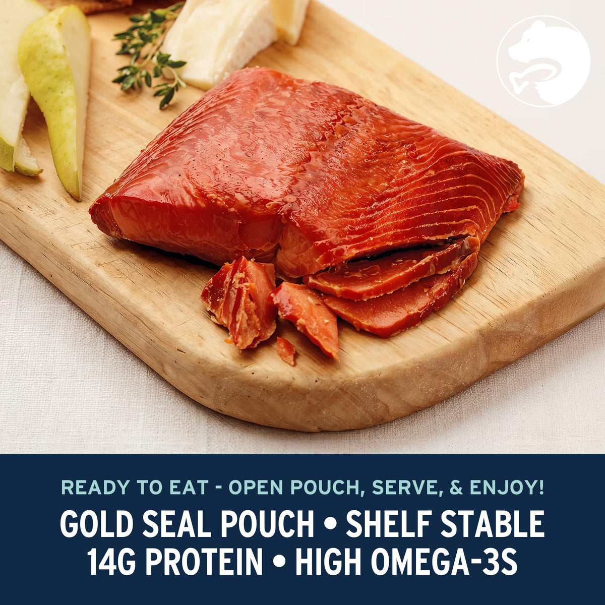 SeaBear Smoked Salmon Trio 18oz (3 x 6oz) Fillets Gift Box – Wild Alaska Sockeye, Wild Pink & Coho Fillets, Shelf Stable, Ready to Eat, 18 Ounce (3 x 6 Ounce) Filets