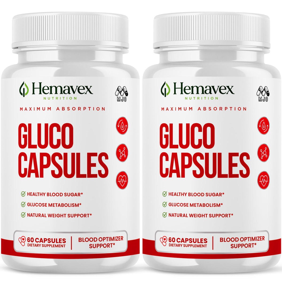 Hemavex Gluco Capsules, Hemavex Nutrition Gluco Capsules Pill (60 Capsules)