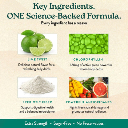 Nature's Sunshine Chlorophyll Stick Packs: Supercharge Your Detox and Boost Gut Health in Convenient, Delicious Stick Packs (Crisp Apple)