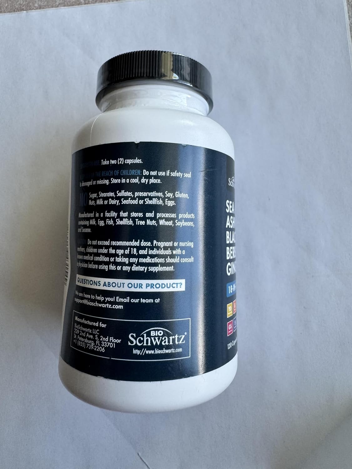 Sea Moss Black Seed Oil Ashwagandha Ginger - 120 Sea Moss Capsules