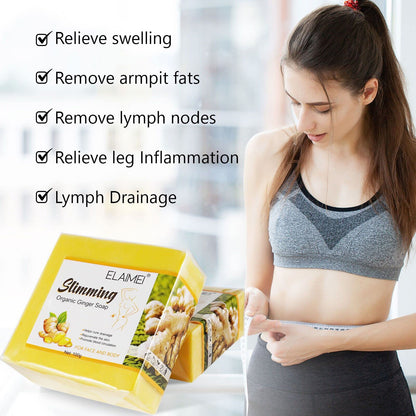 Organic Ginger Soap, Moisturizing Bath Soap, Slimming Ginger Soap, Deep Clean Effectively