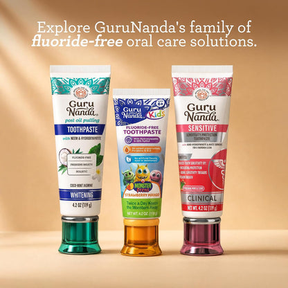 GuruNanda Hydroxyapatite Toothpaste with Neem, SLS & Fluoride Free, 4.2oz