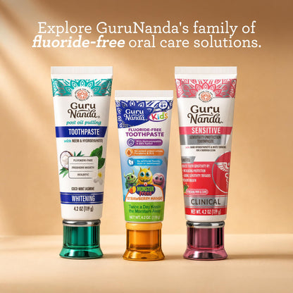 GuruNanda Hydroxyapatite Toothpaste with Neem, SLS & Fluoride Free, 4.2oz