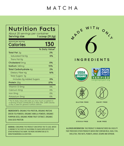 Truvani Organic Plant Based Protein Powder | Vanilla | 18 Servings | Vegan | 20g Pea Protein | Keto | Gluten & Dairy Free | Low Carb | No Added Sugar
