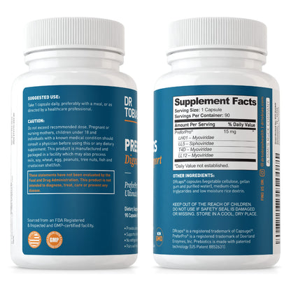 Dr. Tobias Prebiotics, Supports Digestion & Gut Health, Feed Good Probiotic Bacteria