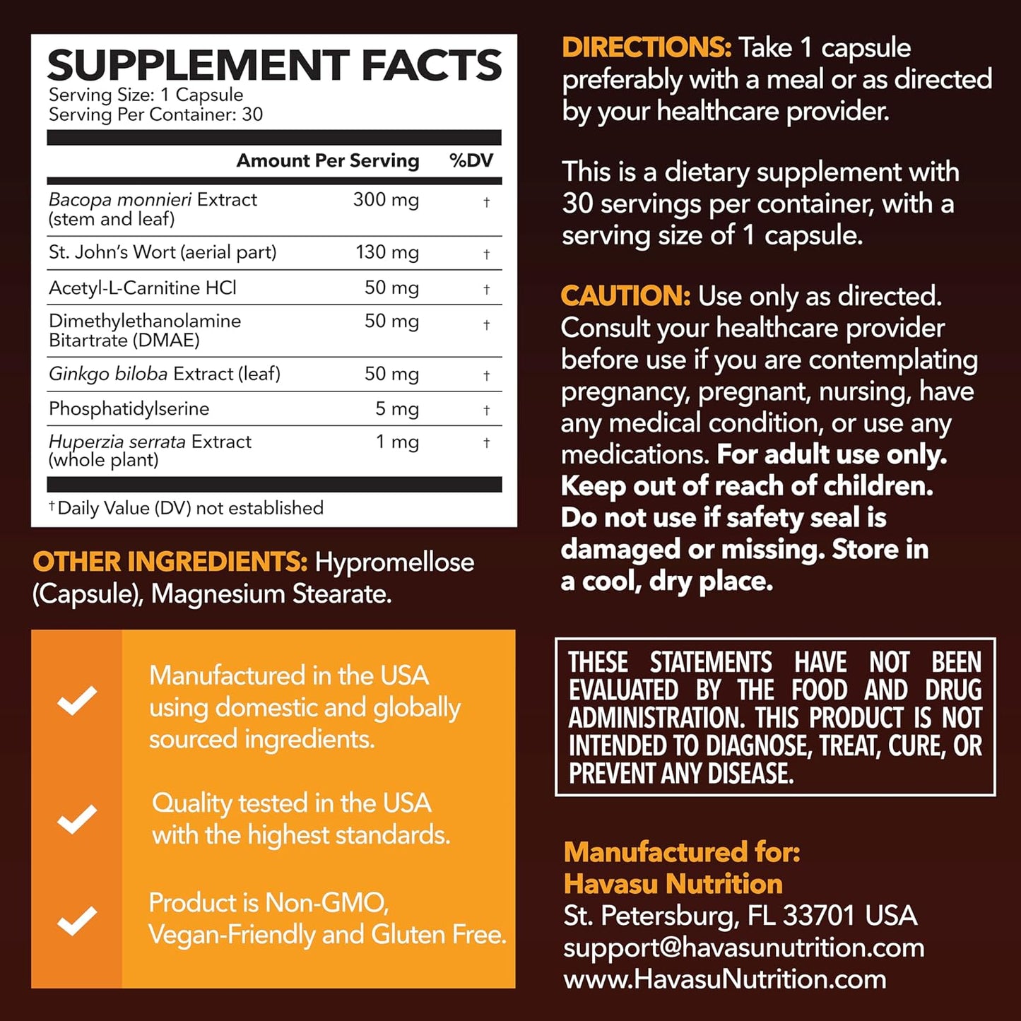 NeuroIGNITE Nootropic Brain Supplement for Memory and Focus, 30 Count | Vegan, Non-GMO Nootropic with Bacopa, Ginkgo Biloba, St. John's Wort for Cognitive Health and Mental Clarity, 30 Servings