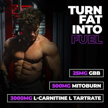 Huge Supplements Liquid L-Carnitine 3000, Superior Potency Infused with 500mg MitoBurn & 25mg GBB, Premium Stim-Free & Energy Boost, Convenient Pump Top, 32 Oz (60 Servings)