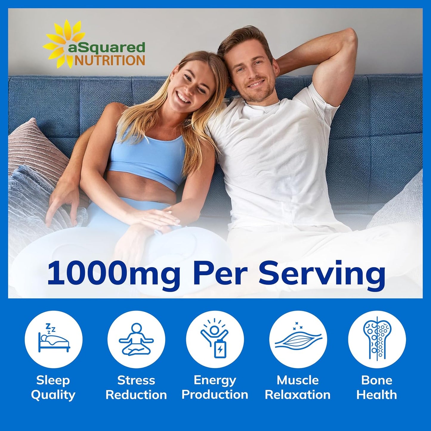 Glicinato de magnesio 1000mg con vitamina D3 y B6-500mg por cápsula - Suplemento complejo de magnesio elemental puro para el sueño, los músculos y la salud ósea - Reemplace gomitas, tabletas y polvo