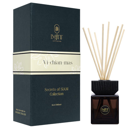 Gulab Jamun by Imjitt - Authentic Thai Botanical Aroma Diffuser with Turkish Rose and White Tea Notes, Featuring Luxury Reed diffusers for Home to Create a Welcoming, Long-Lasting Ambient Scent