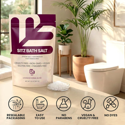 M3 Sitz Bath Soak for Postpartum & Hemorrhoid Care with Magnesium, 32 oz