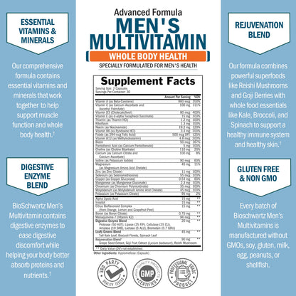 Once Daily Multivitamin for Men 50 and Over - Heart Health Support