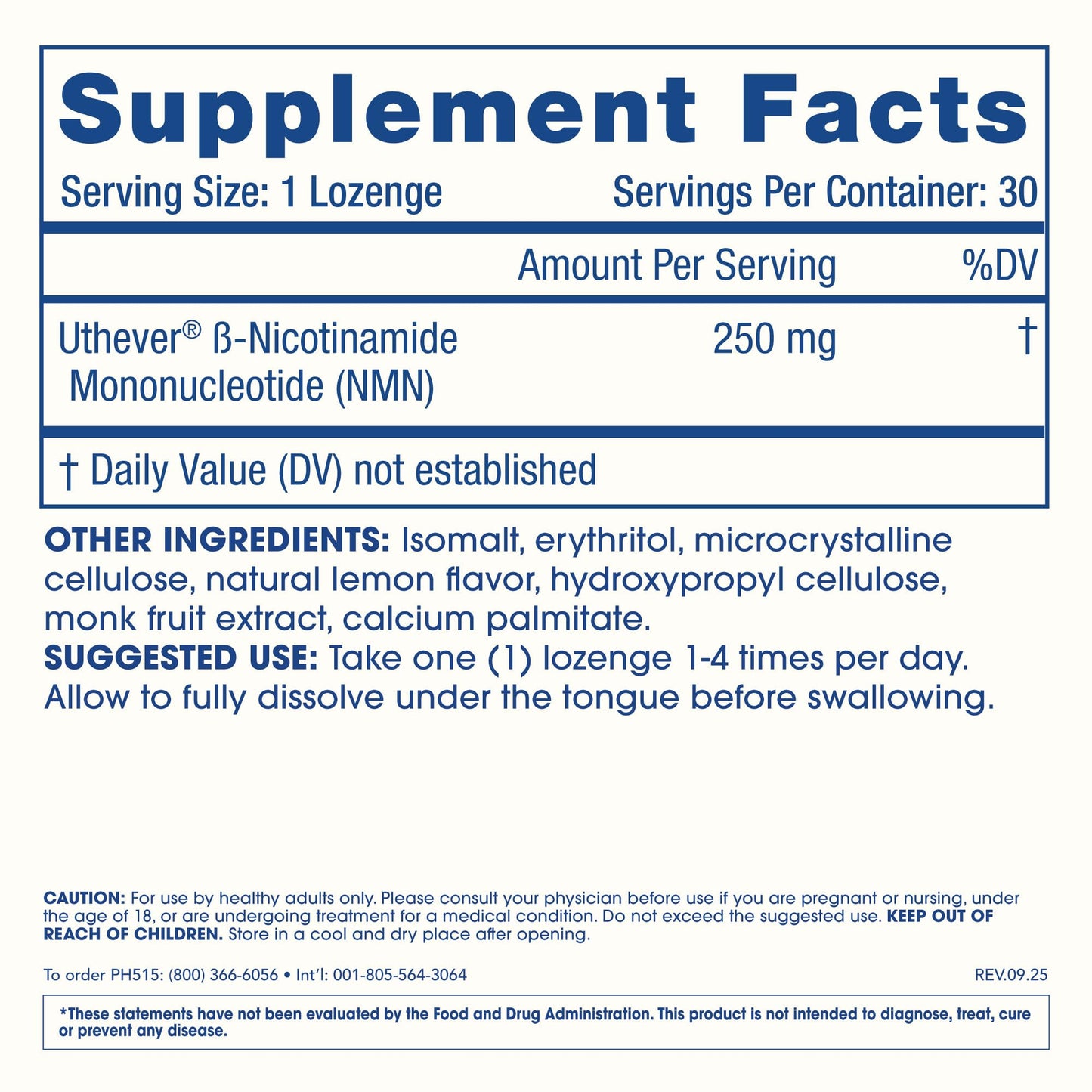 ProHealth NMN Pro Lozenges, 30 Lozenges | Uthever® NMN, NAD+ Precursor for Cellular Energy, Mitochondrial Support & Healthy Aging, USA Manufactured, Triple Lab-Tested