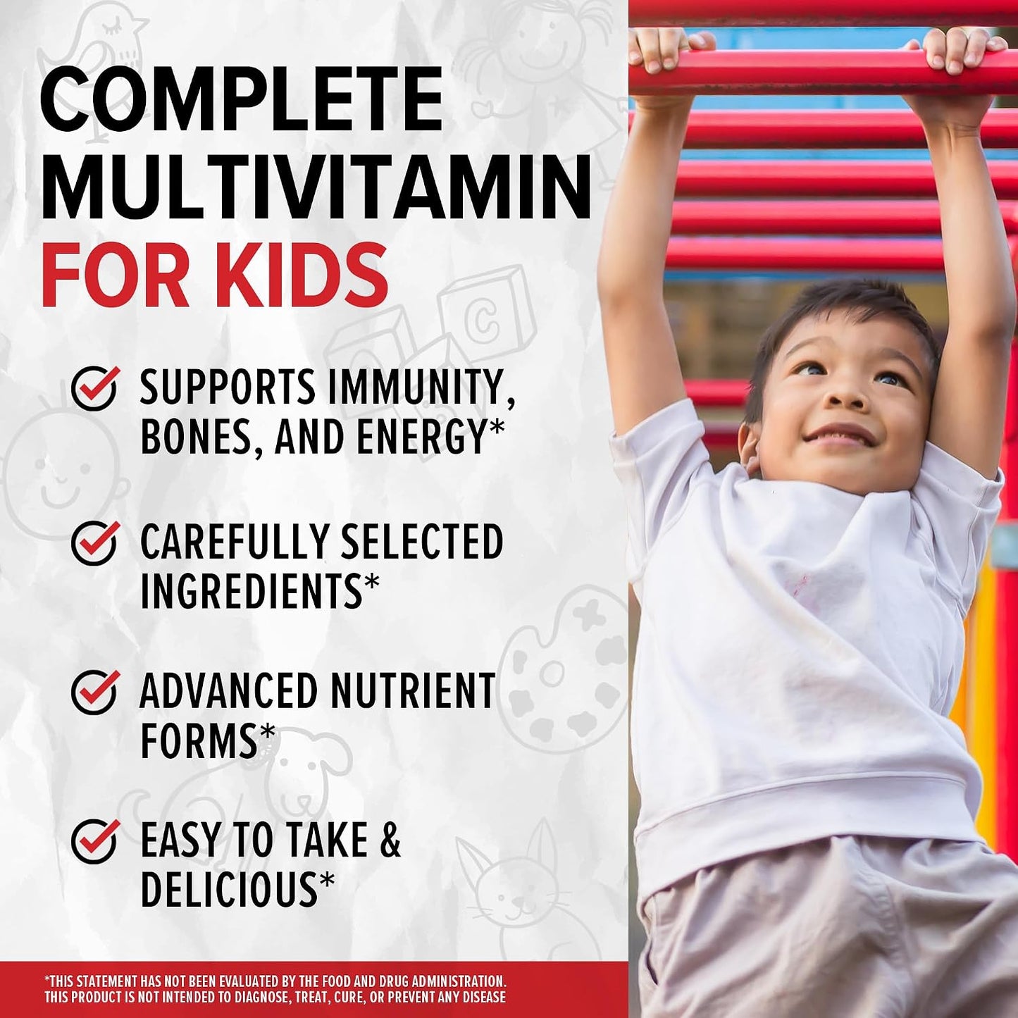 10X Health Kids Multivitamin - 60ct, Strawberry Watermelon | Immunity Gummies for Kids: Complete Daily Nutrition, Bones & Energy, Strawberry Watermelon