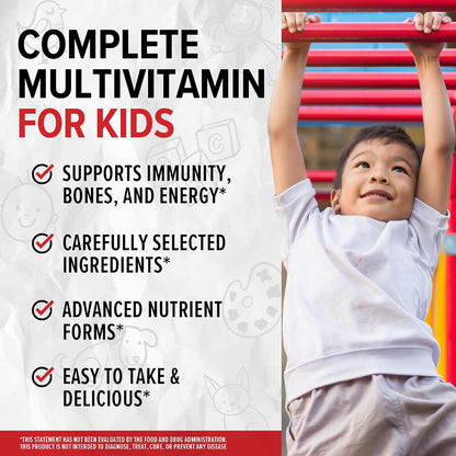 10X Health Kids Multivitamin - 60ct, Strawberry Watermelon | Immunity Gummies for Kids: Complete Daily Nutrition, Bones & Energy, Strawberry Watermelon
